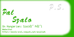 pal szalo business card